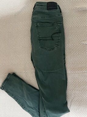 American Eagle Outfitters Forest Green Skinny Jeans